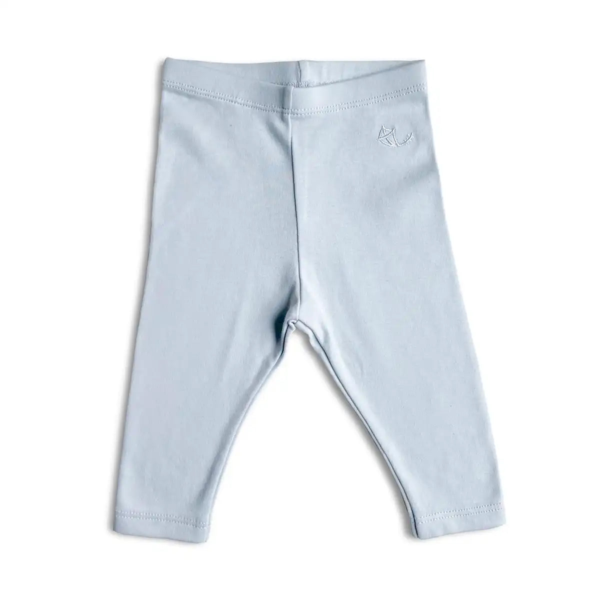 Ljusblå leggings i mjuk ekologisk pimabomull