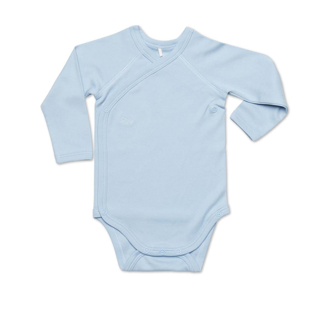 Blå omlottbody i mjuk ekologisk pimabomull