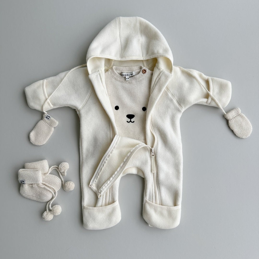 Megeve Babyoverall Ullfleece 0-12M