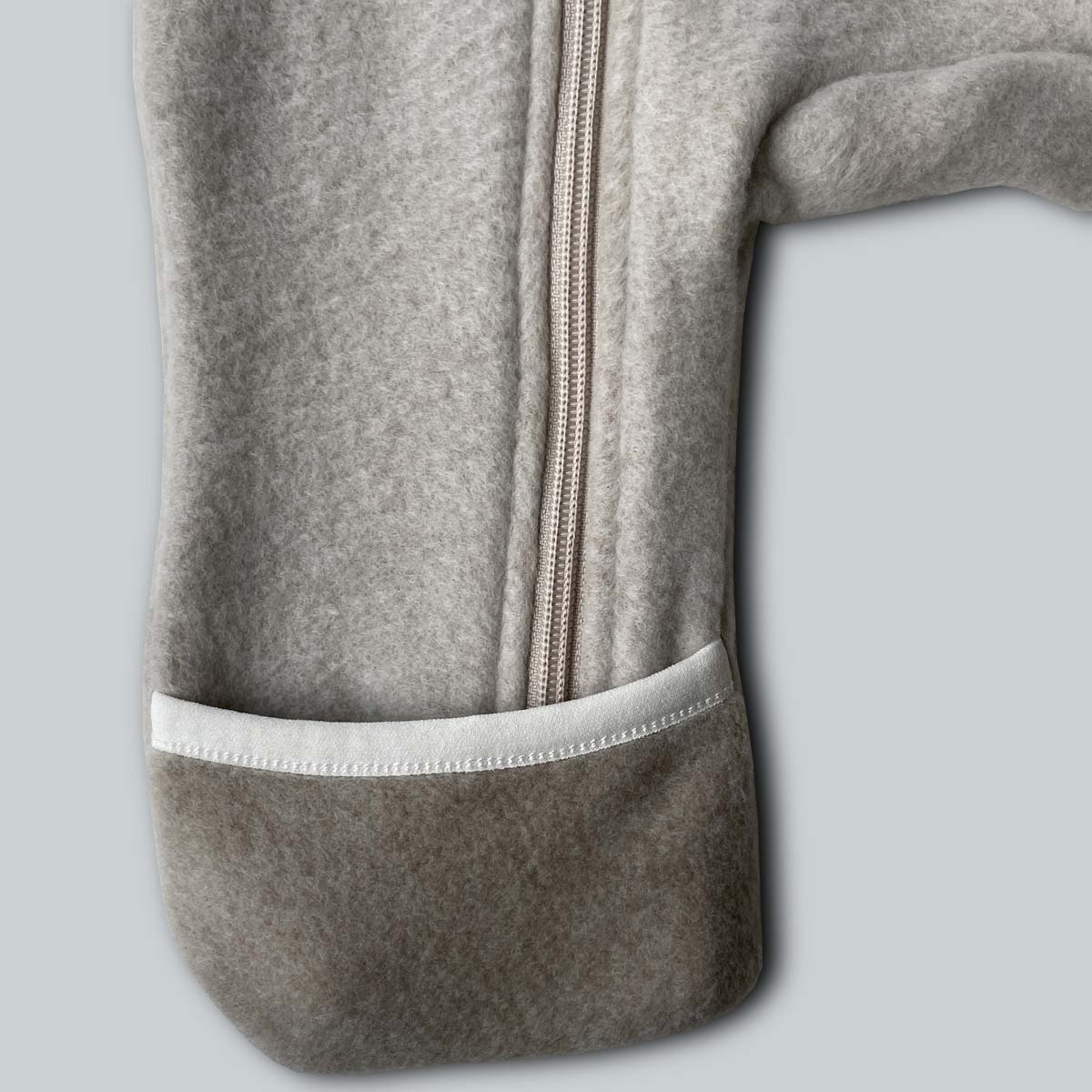 Megeve Baby Overalls Wool Fleece Oatmeal